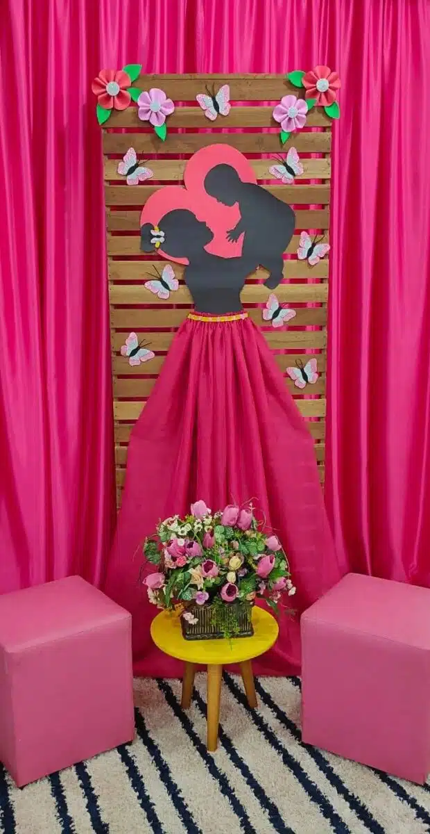 decoração dia das mães igreja barata