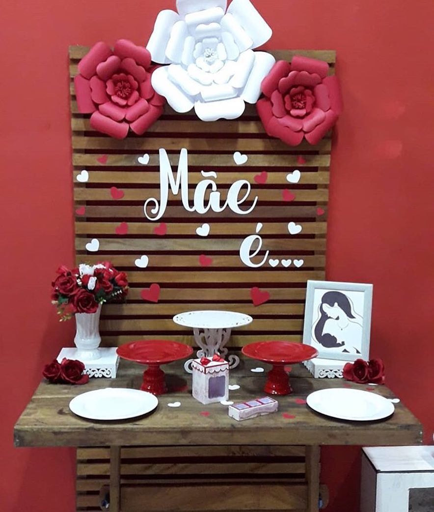 ideias decoração simples dia das mães igreja