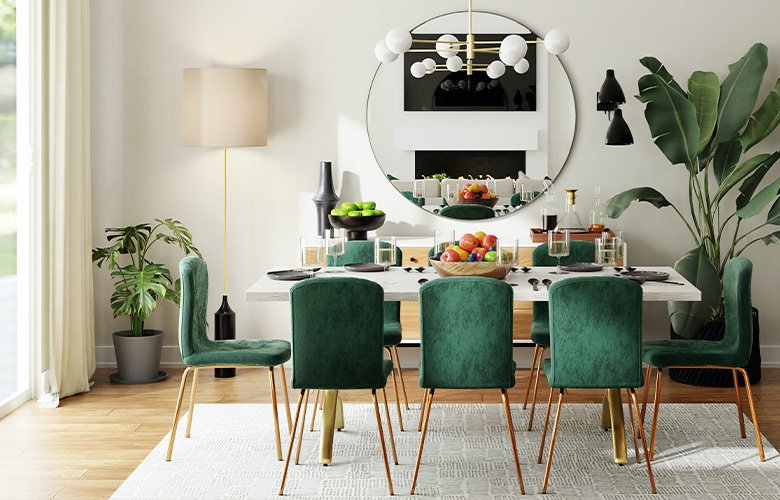 ideias decoração simples verde sala
