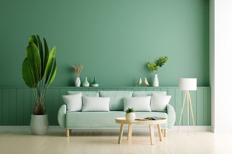 decoração simples verde para quarto pequeno
