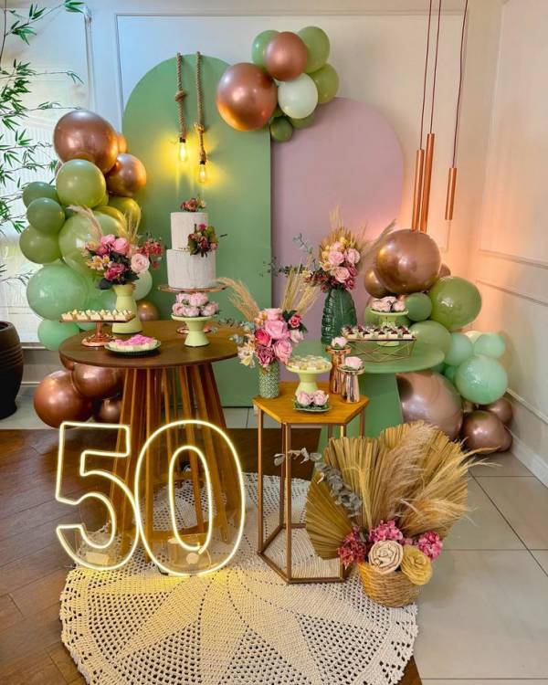 decoração simples verde