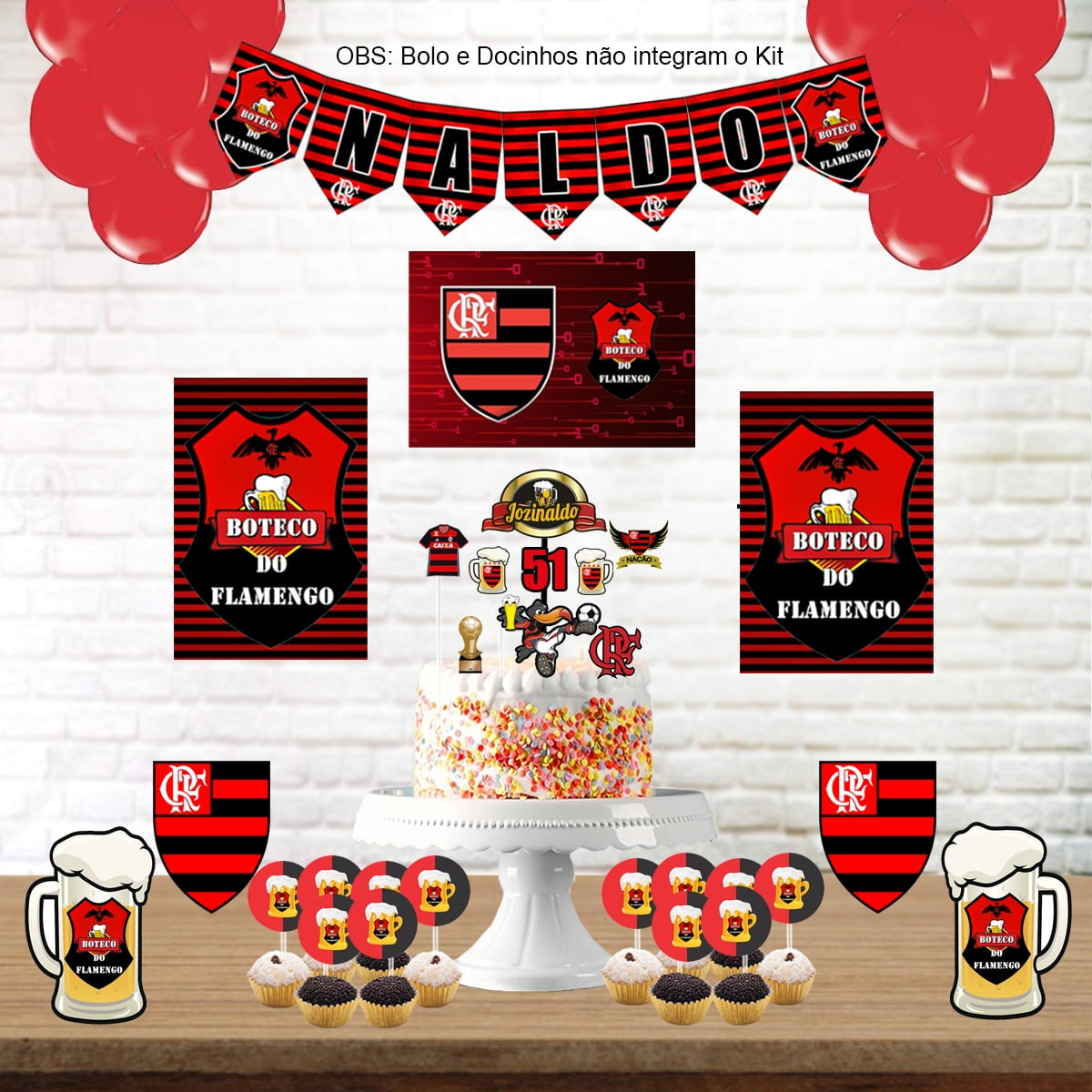 Decoração Mini Table Flamengo