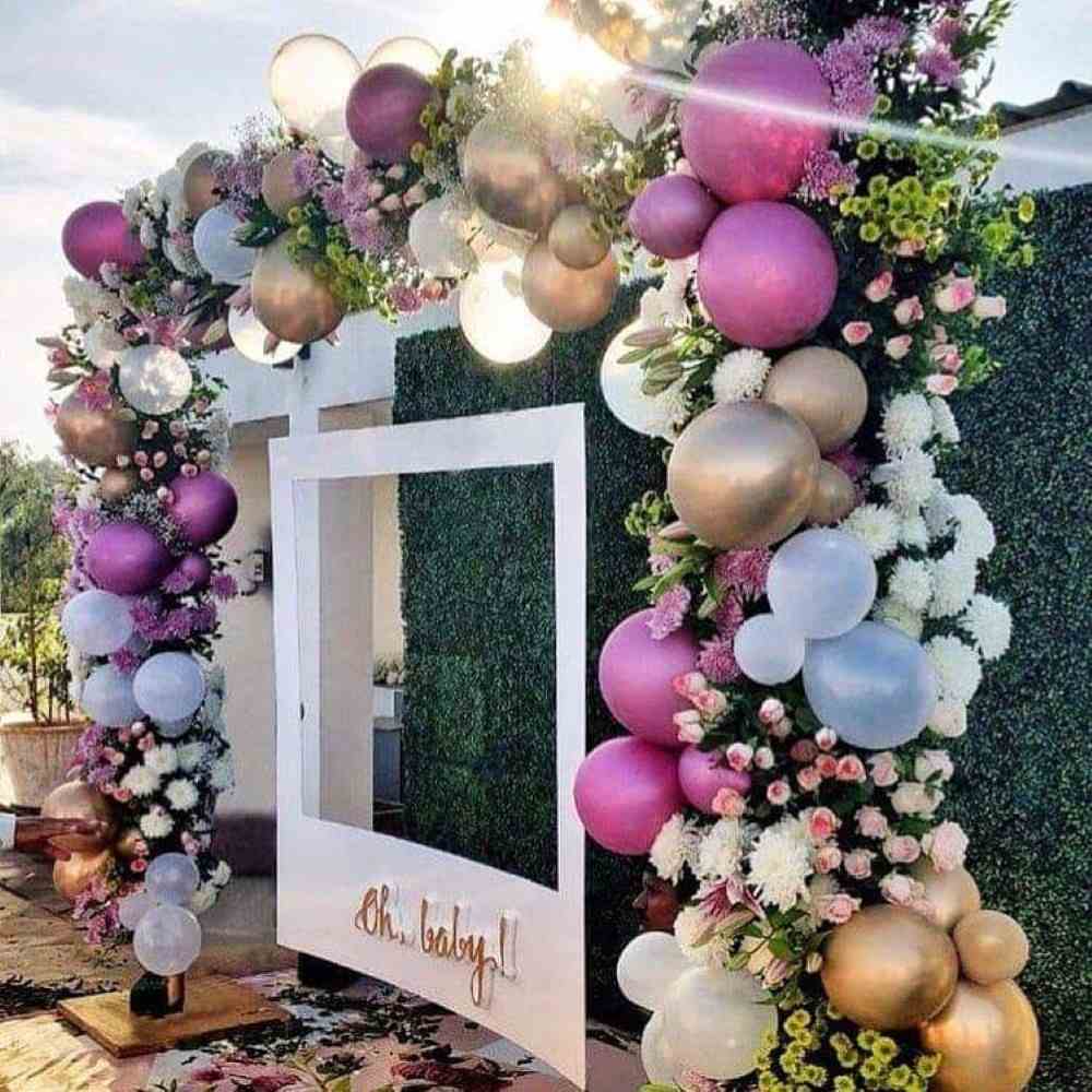 diy mural de fotos com luzes de fada