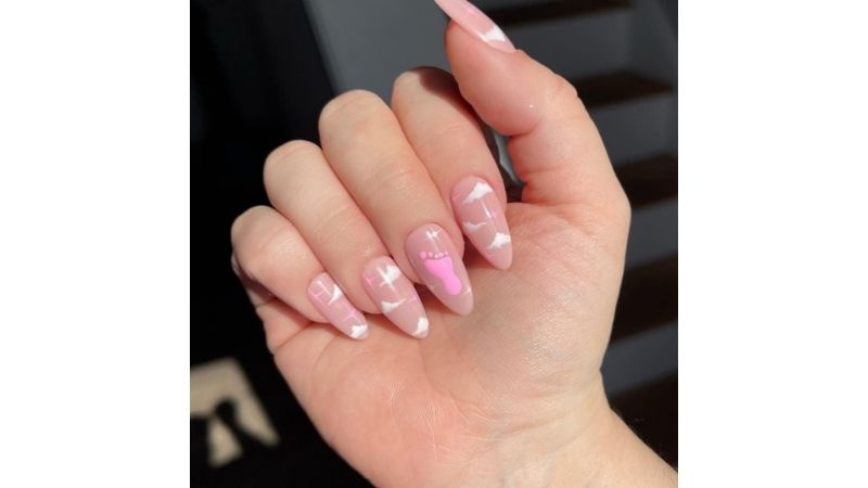 ideias criativas unhas chá revelação