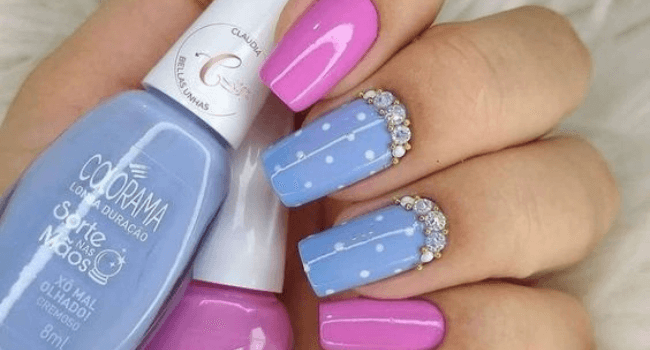 decoração unha cha revelação