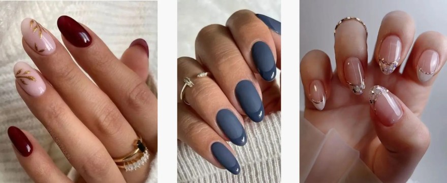 unhas redondas estilo pastel