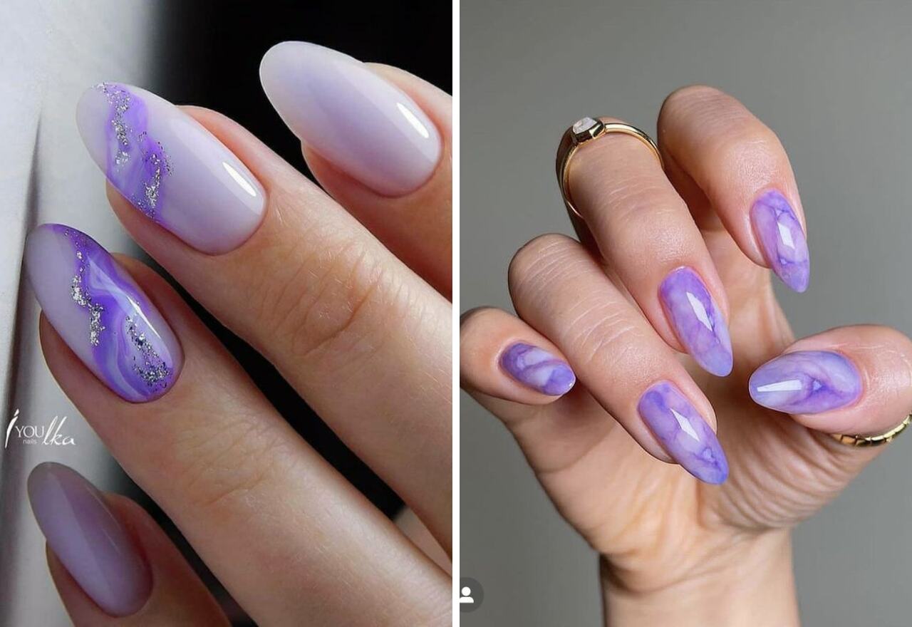 esmaltação lilás