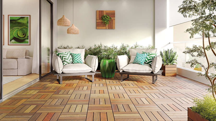 decoração varanda com plantas