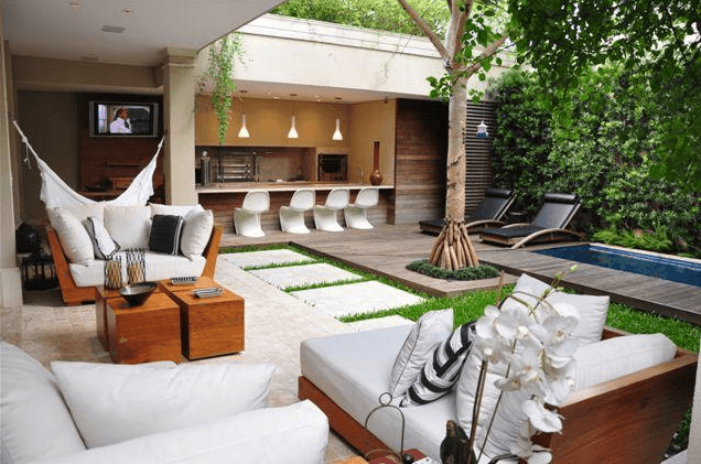decoração varanda boho