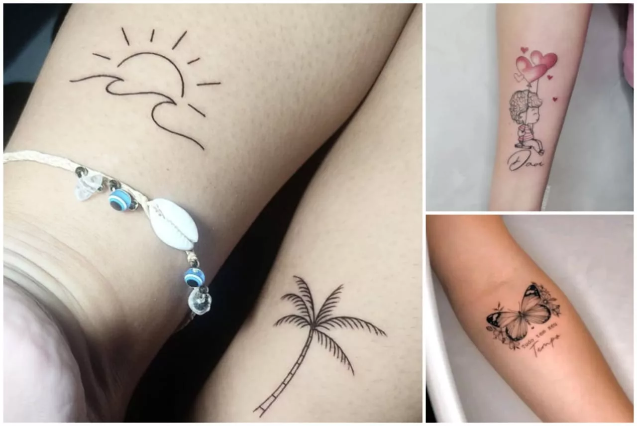 tatuagem delicada tornozelo