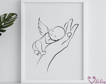 desenho de anjinho bebe