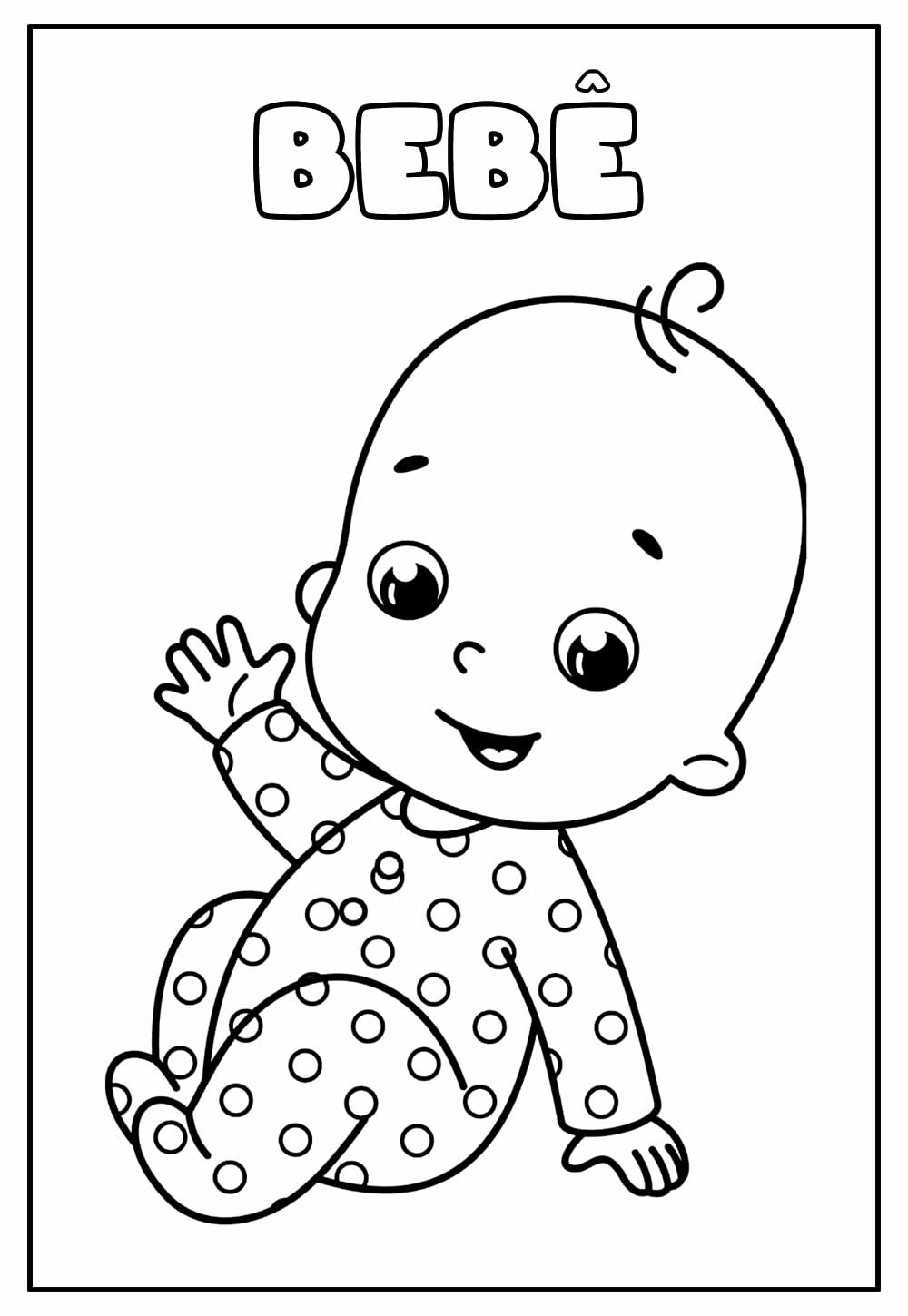 desenhos de bebe recem nascido para colorir
