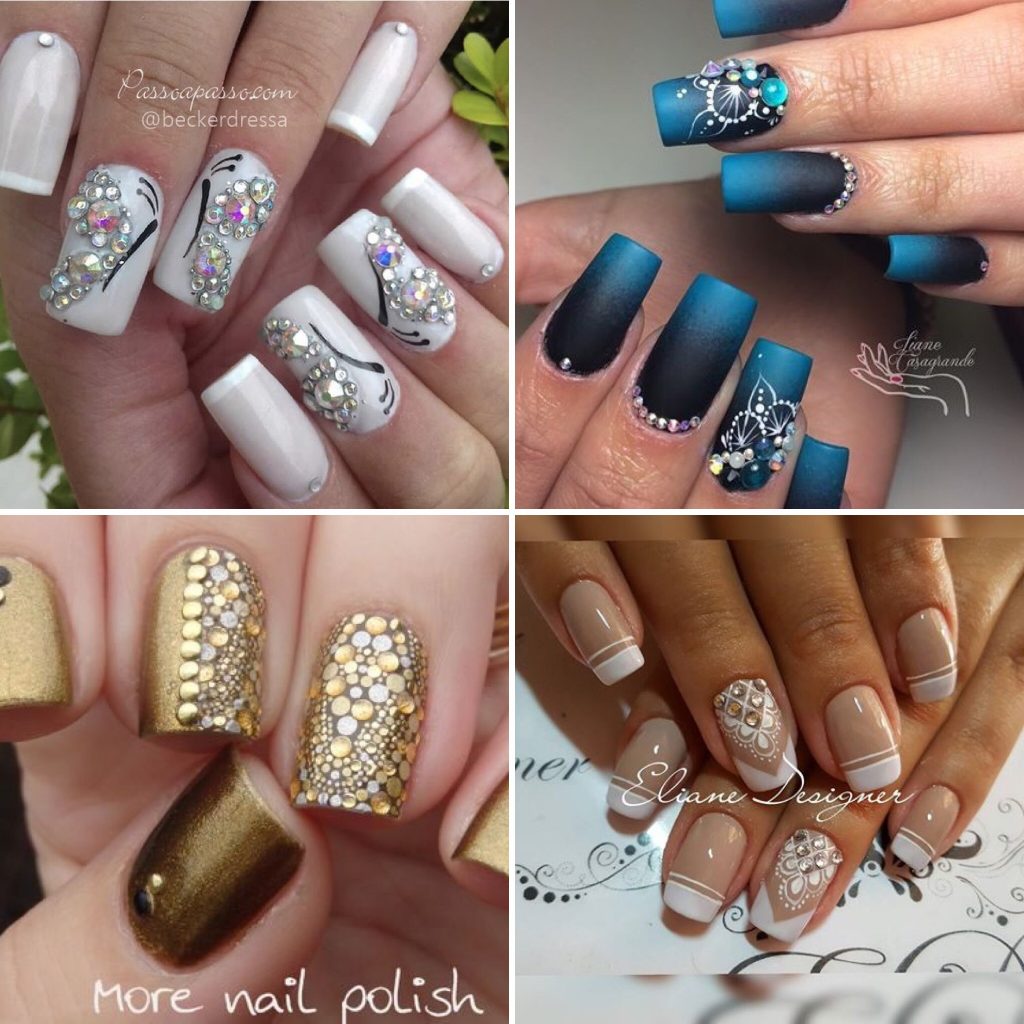 unhas estilo retrô poá