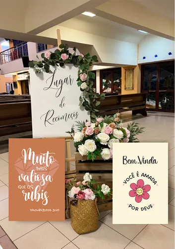 decoração dia da mulher igreja simples versus elaborada