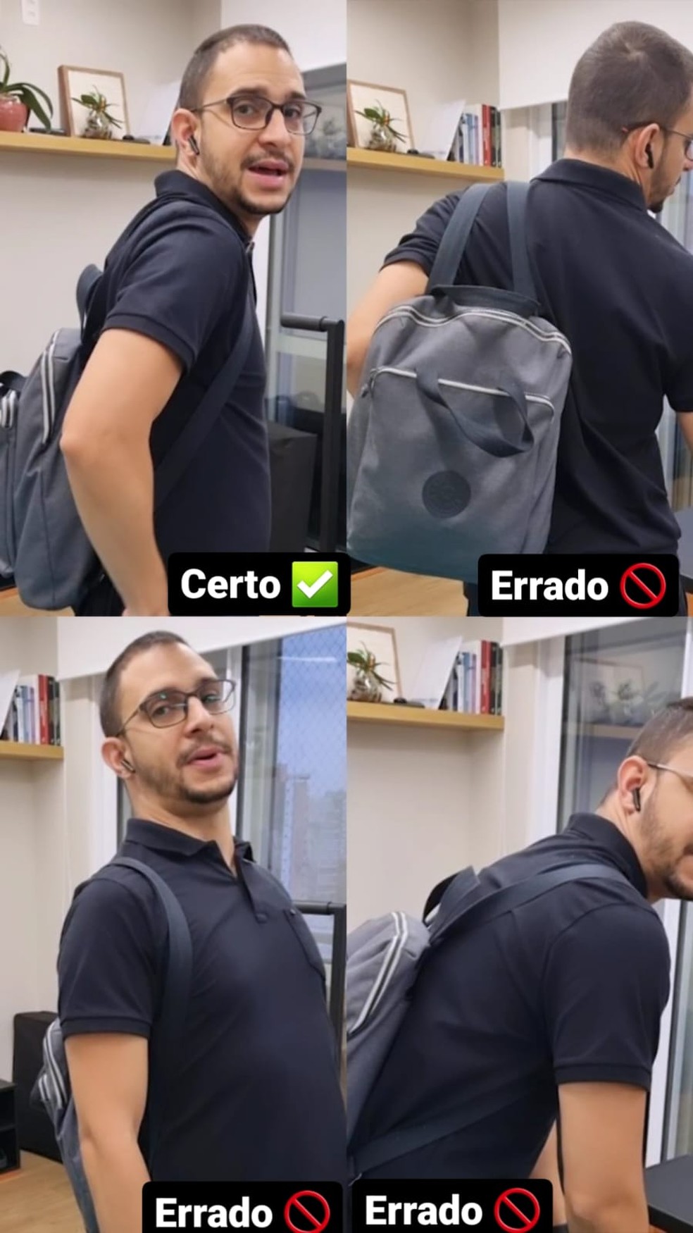 tipos de mochila ergonômica para coluna