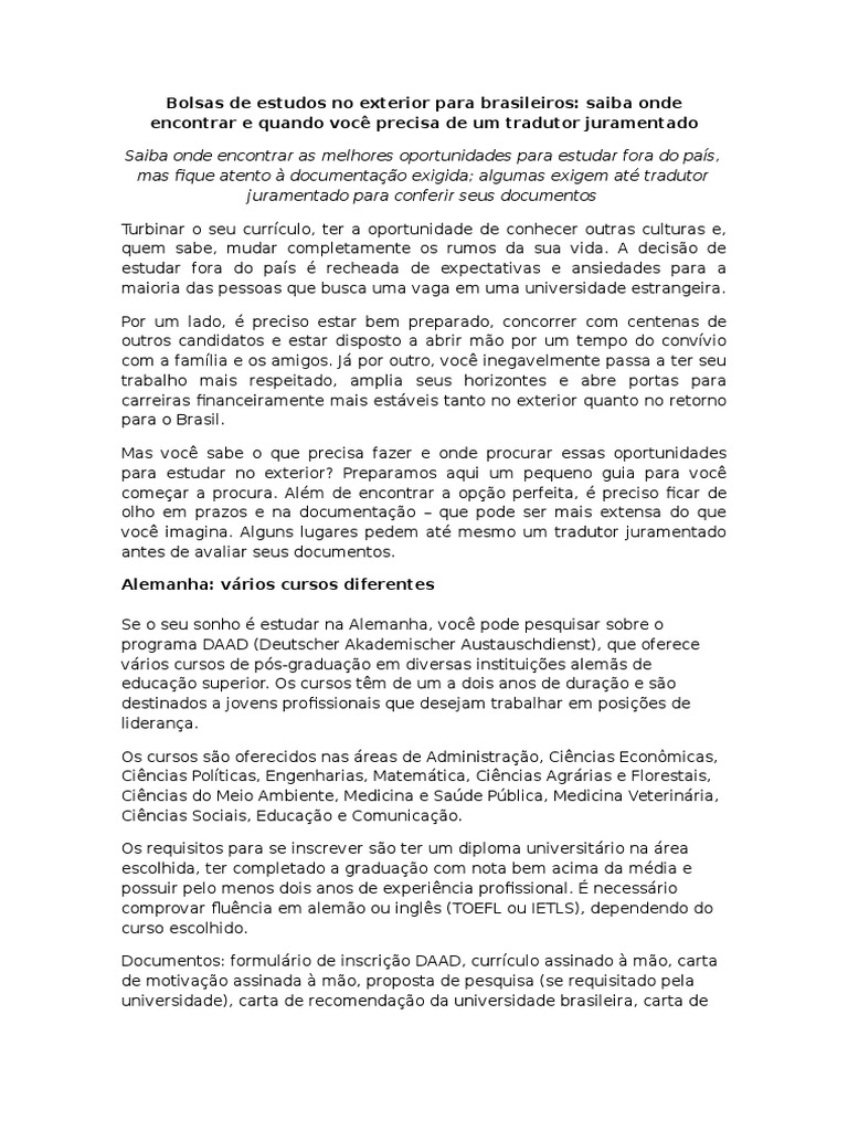 Dicas para estudar no exterior com bolsas de estudo