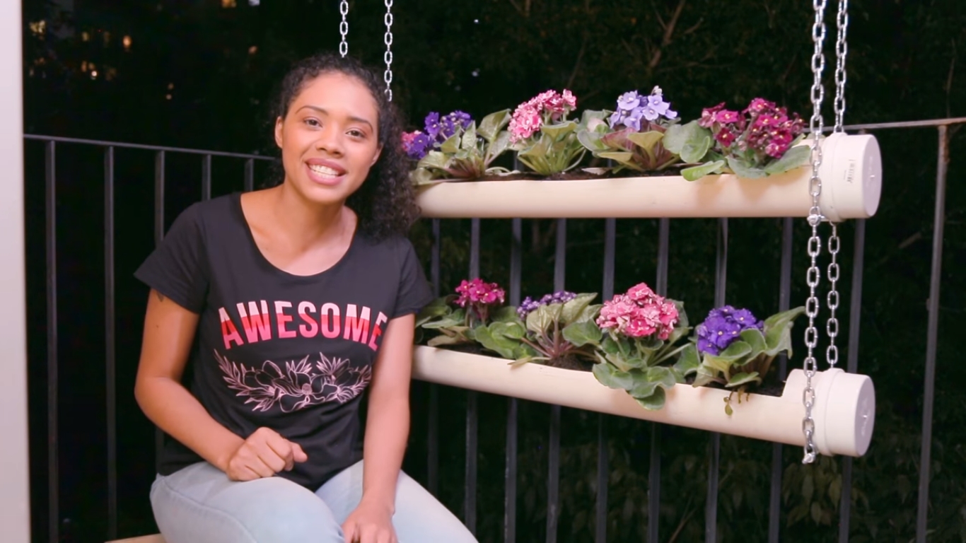 como montar horta em tubo de PVC