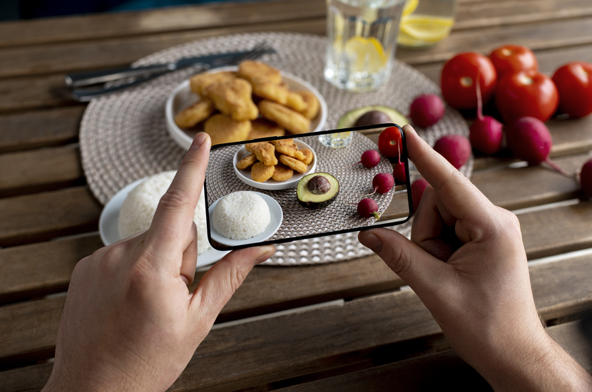 fotografar comida em restaurantes