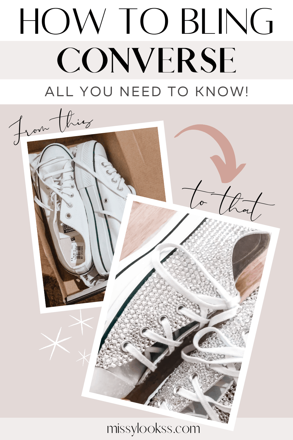 DIY: Transforme seu All Star com Glitter e Pedrarias