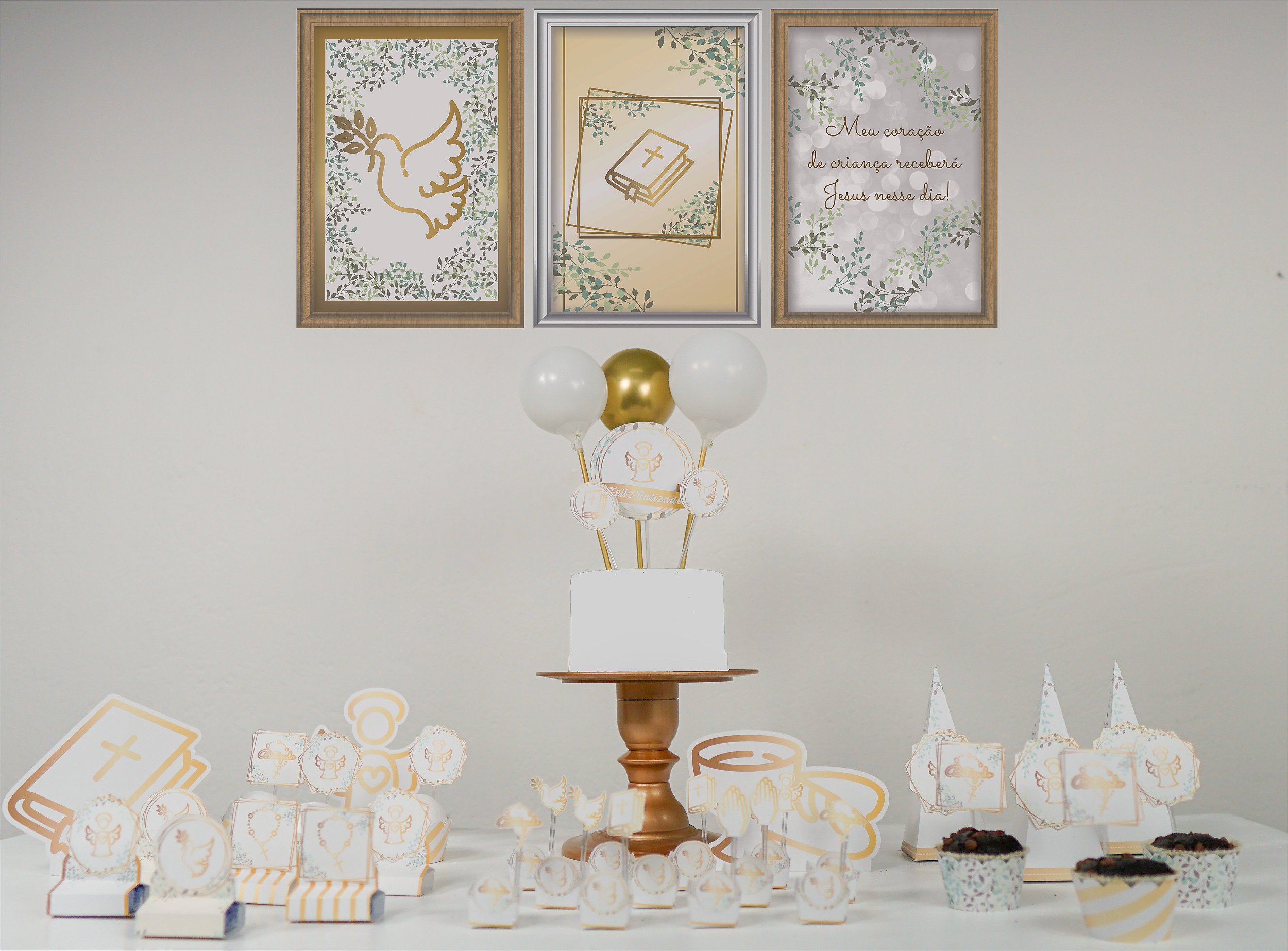 DIY: Centros de Mesa Encantadores para Batizado com Baixo Custo