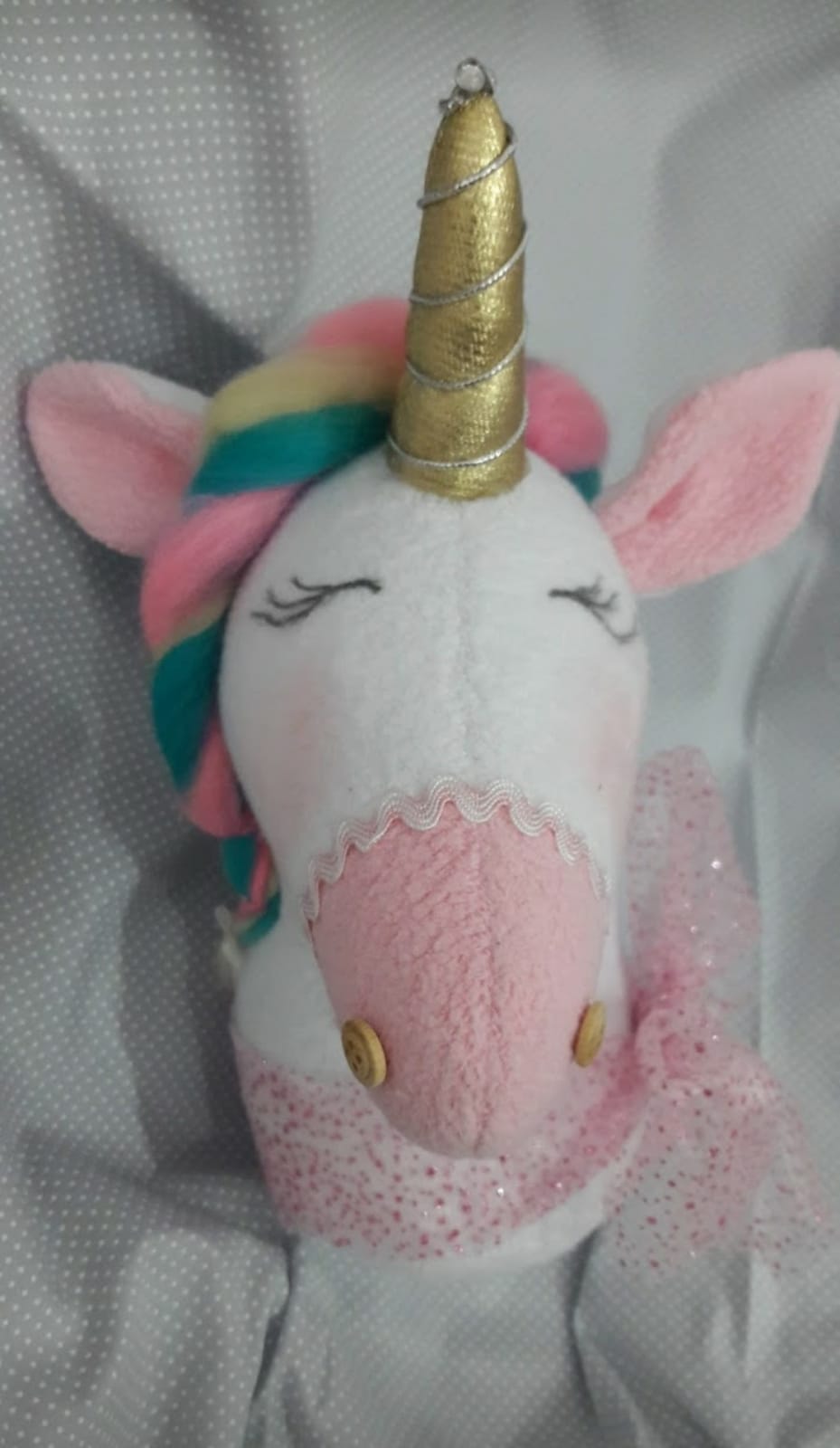 diy cabeça de unicornio