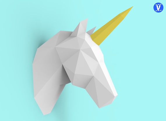 diy cabeça de unicornio