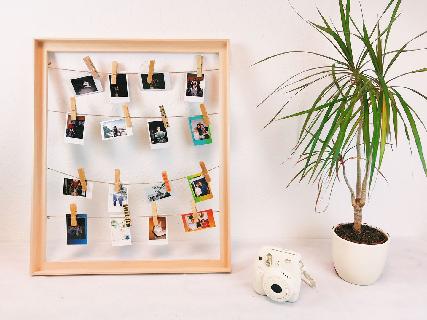 ideias de decoração com fotos polaroid diy