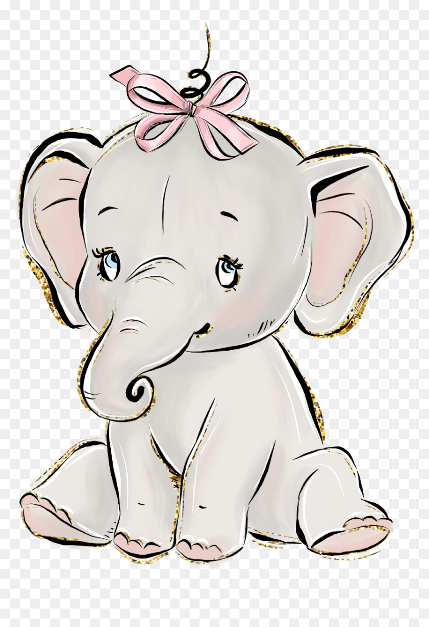 Estilos de elefante bebê PNG: aquarela