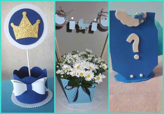 enfeite de mesa cha de bebe