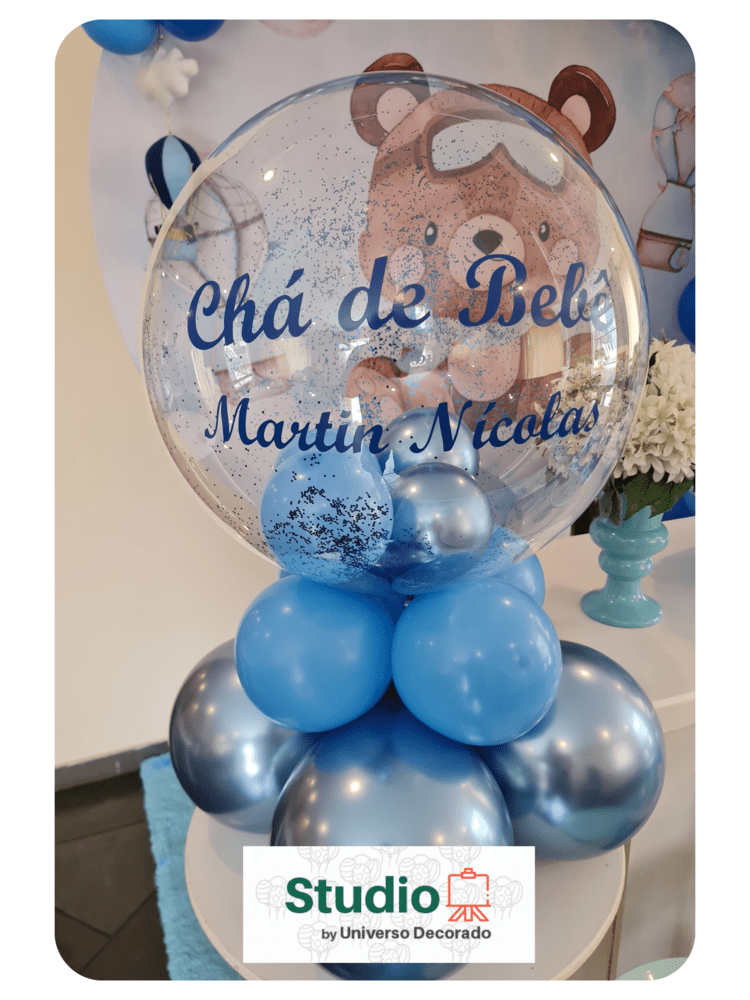 Como Fazer Centro de Mesa de Balão para Chá de Bebê DIY