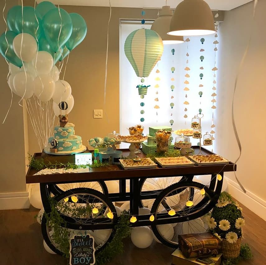 Como Fazer Centro de Mesa de Balão para Chá de Bebê DIY