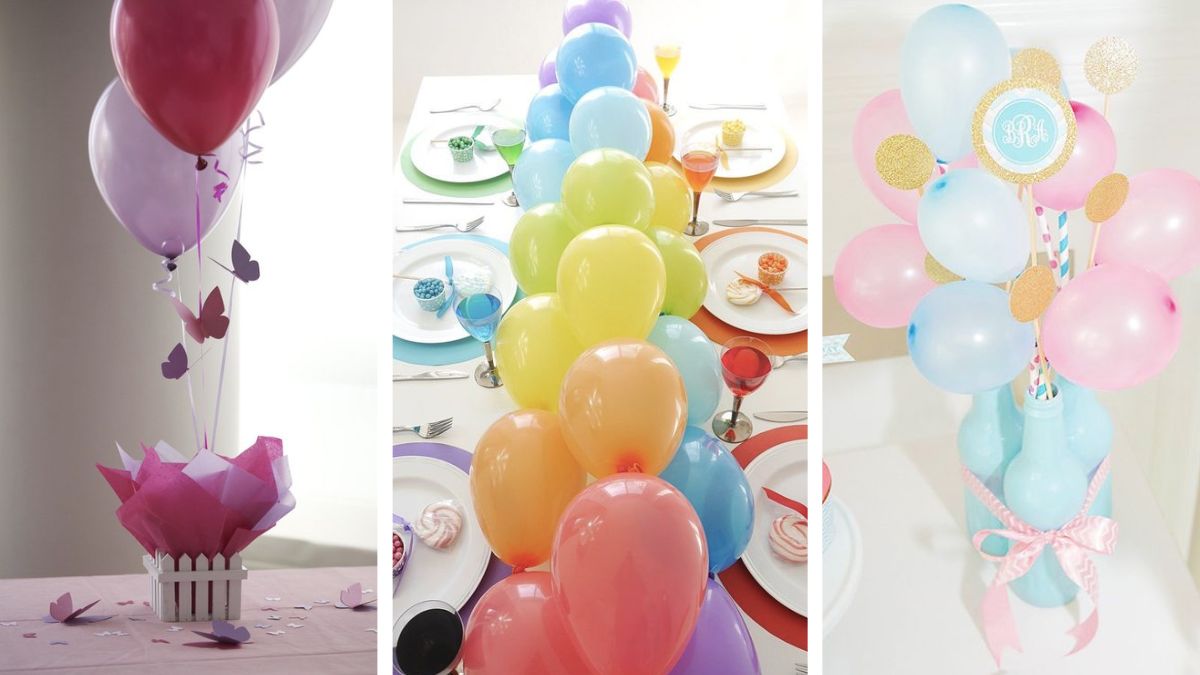 enfeite de mesa para cha de bebe com balão
