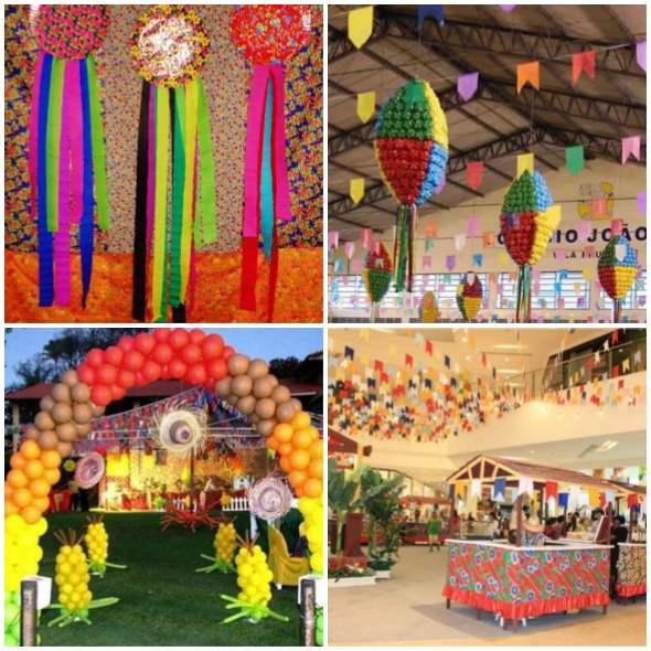 decoração de recepção junina para eventos escolares