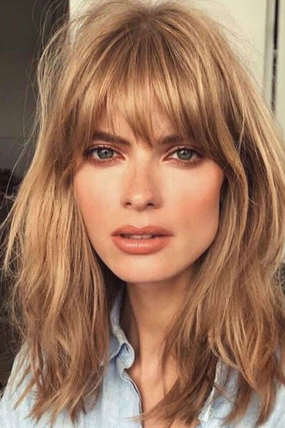 ideias de franja bardot para cada tipo de rosto