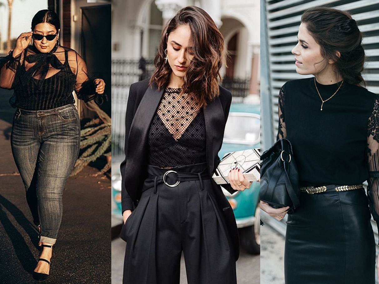 inspirações de looks com peças transparentes