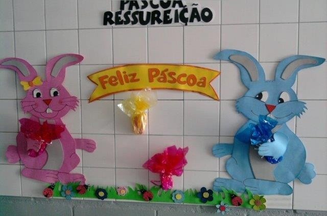 painel porta páscoa coelho gigante passo a passo