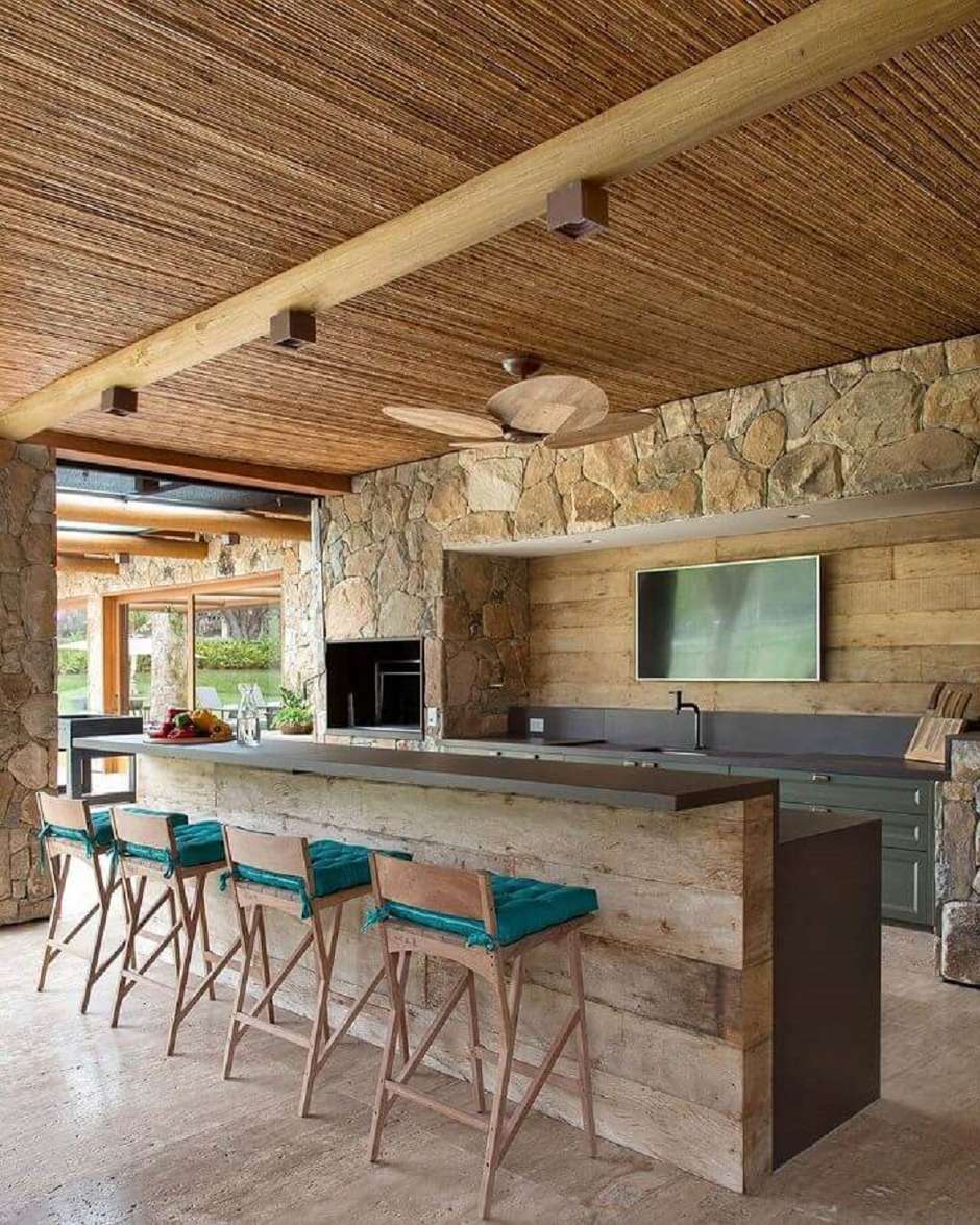 iluminação pendente para bancada de ilha gourmet