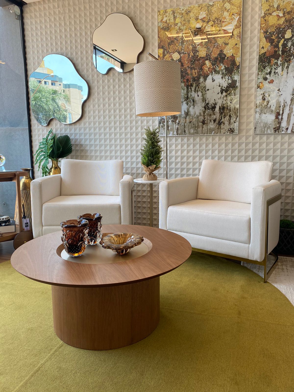 espelho na sala decoração