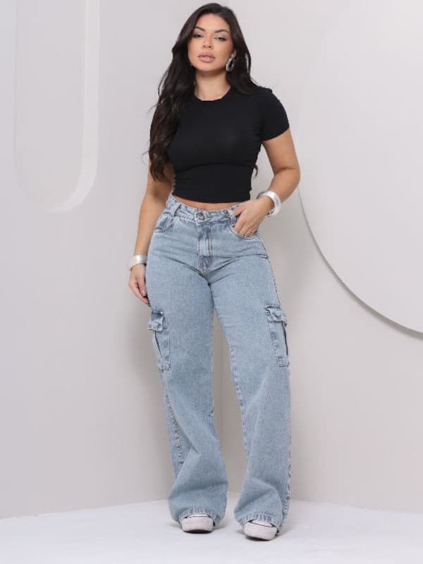 calça cargo feminina jeans