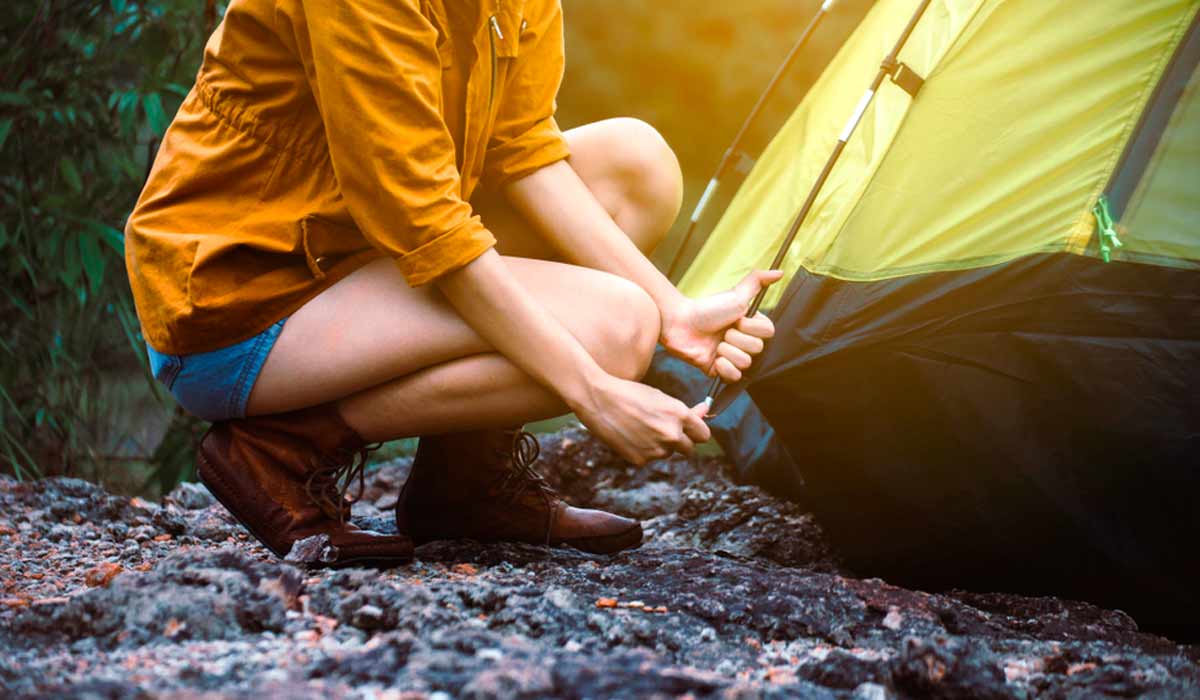 Estilo de vida de baixo impacto em campings femininos