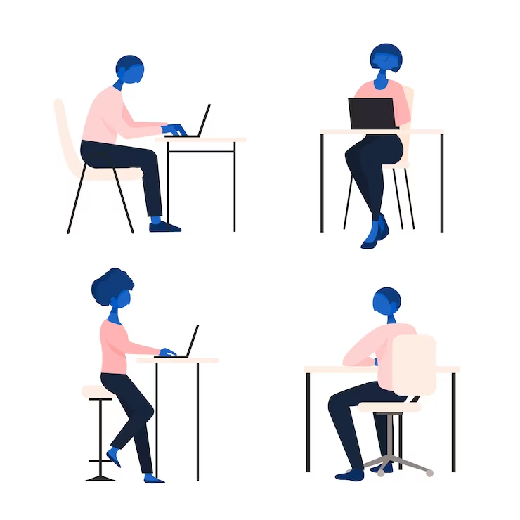 postura correta para quem trabalha sentado
