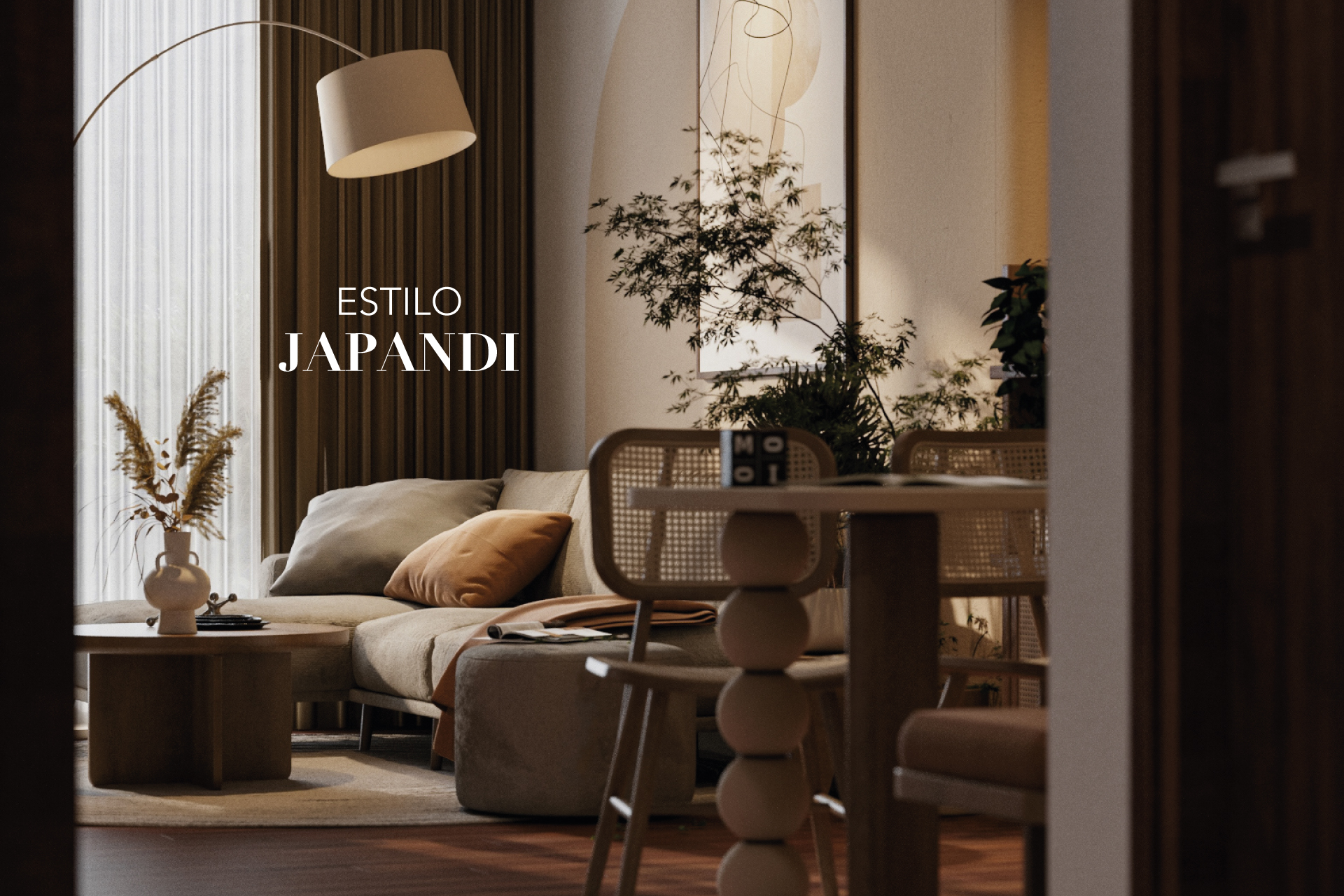 Como aplicar o Japandi na sala de estar