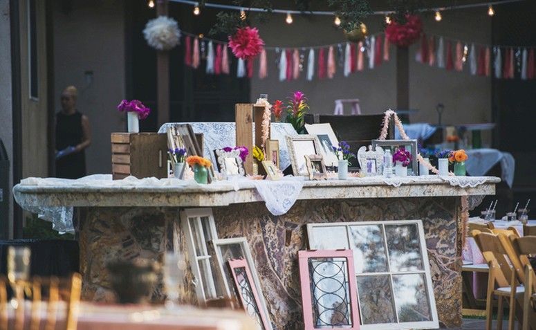 faça voce mesmo decoração mesa de casamento