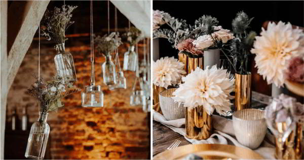 faça voce mesmo decoração mesa de casamento