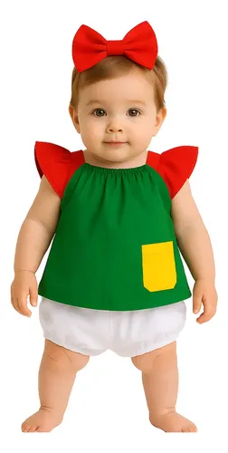 como fazer fantasia chiquinha bebê 6 meses em casa