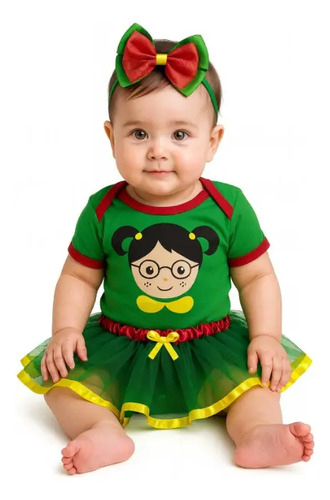 fantasia chiquinha bebê 6 meses vs fantasia chiquinha bebê 9 meses