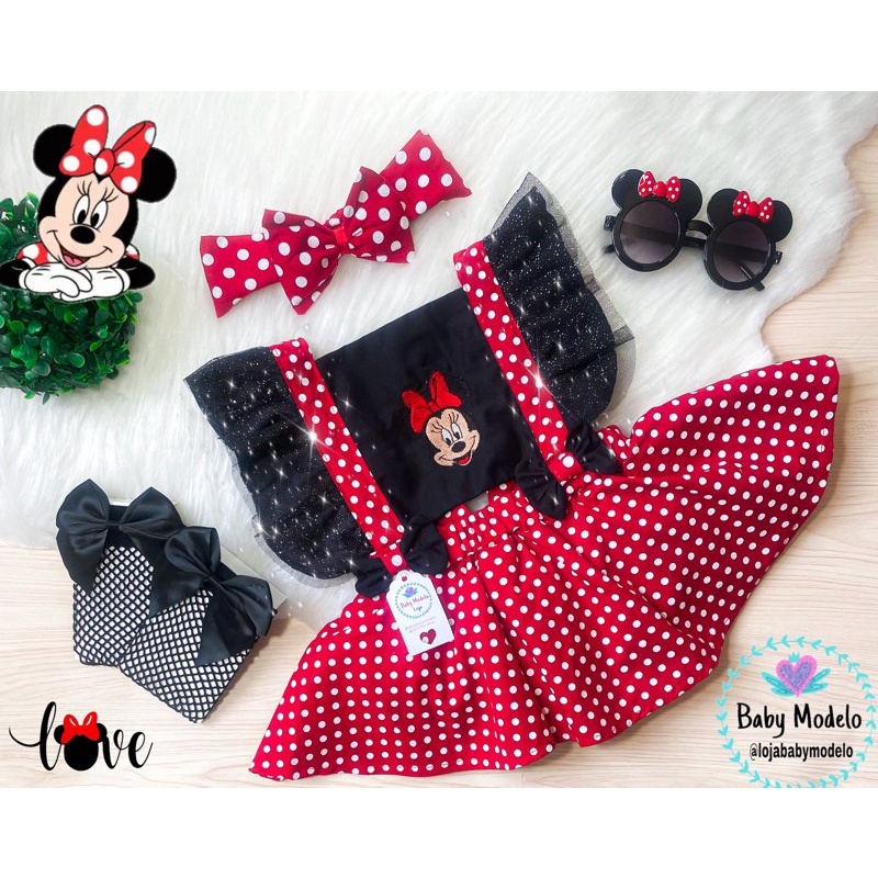 fantasia da minnie para bebe de 1 ano