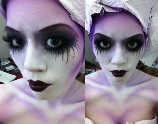 maquiagem de halloween com glitter
