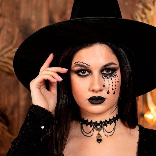 maquiagem de halloween estilosa