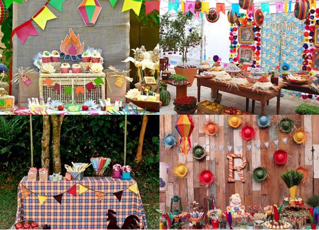 decoração festa junina tradicional versus moderna